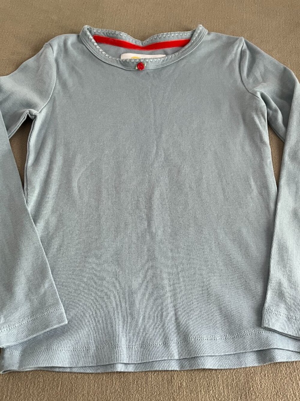 Mini Boden Girls Blue T-shirt Long Sleeves Size 8-9 Years 134 sm.